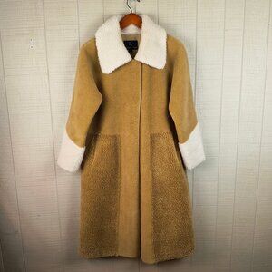 Unreal Fur Faux Shearling Fleece Coat Furever Chic XS Long Full Length
